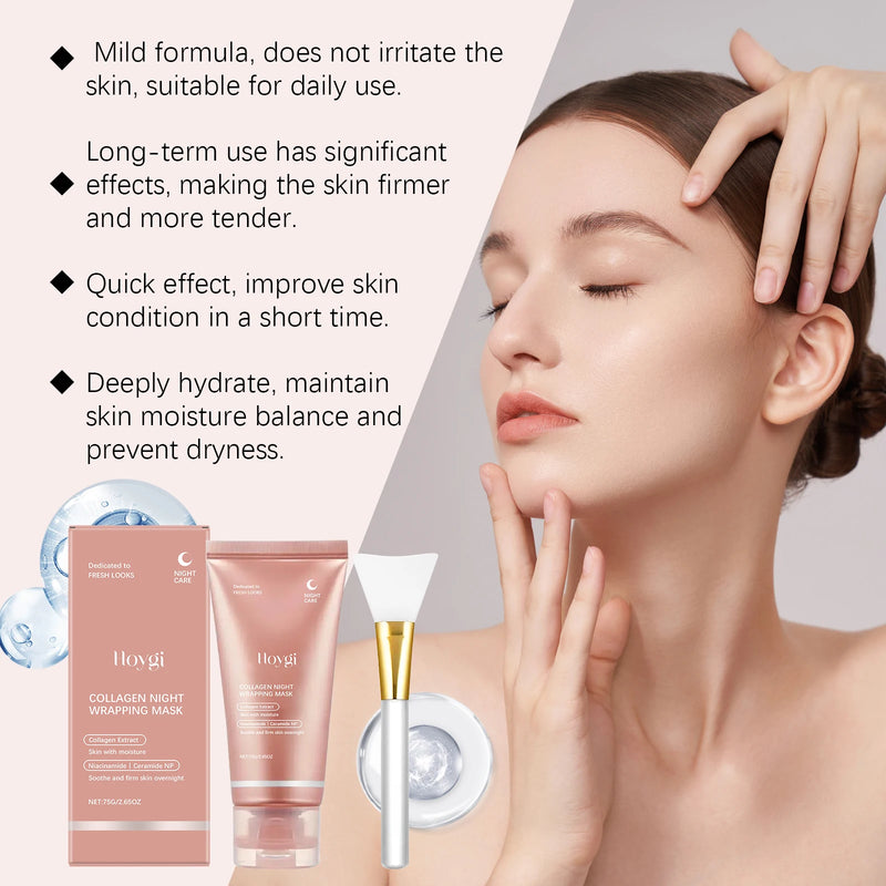 Máscara Coreana de colágeno para envolvimento noturno peel off