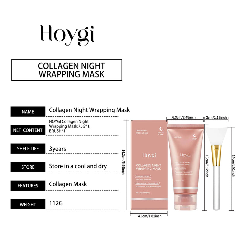 Máscara Coreana de colágeno para envolvimento noturno peel off